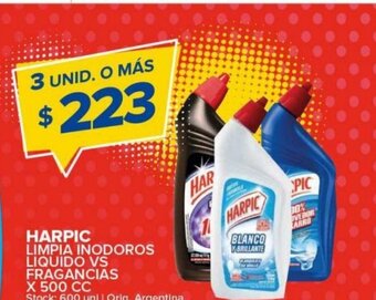 Carrefour Maxi Harpic Limpia Inodoros Liquido vs Fragancias oferta