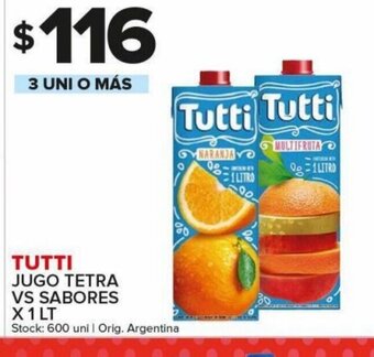 Tutti Jugo Tetra Vs Sabores