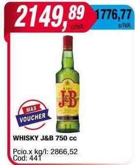 Maxiconsumo Whisky j&b oferta