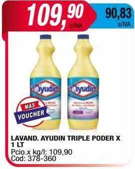 Maxiconsumo Lavand. ayudin triple poder oferta