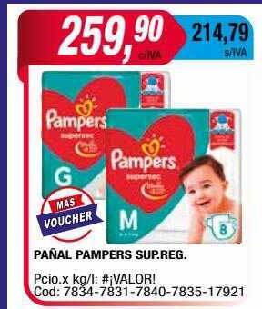 Maxiconsumo Pañal pampers sup.reg. oferta