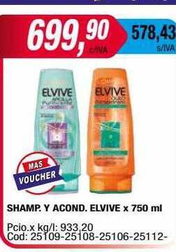 Maxiconsumo Shamp. y acond. elvive oferta