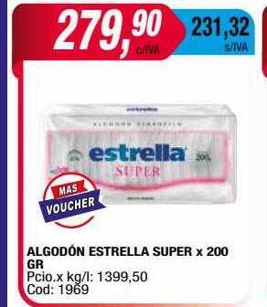 Maxiconsumo Algodón estrella super oferta