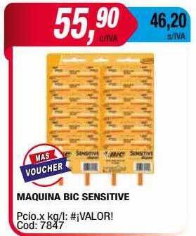 Maxiconsumo Maquina bic sensitive oferta