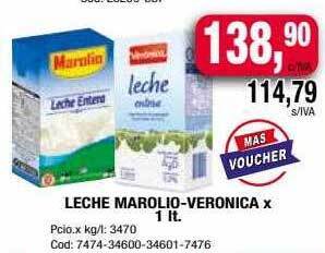 Maxiconsumo Leche marolio-veronica oferta