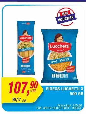 Maxiconsumo Fideos luchetti oferta