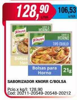 Maxiconsumo Saborizador knorr c bolsa oferta