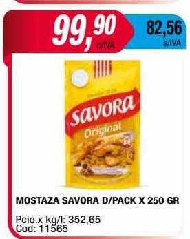 Maxiconsumo Mostaza savora d pack oferta