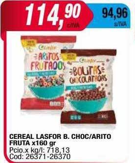Maxiconsumo Cereal lasfor b. choc arito fruta oferta