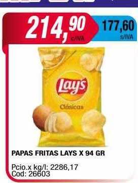 Maxiconsumo Papas fritas lays oferta
