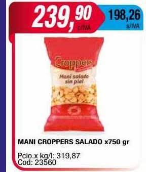 Maxiconsumo Mani croppers salado oferta