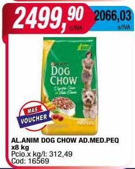 Maxiconsumo Al.anim dog chow ad.med.peq oferta