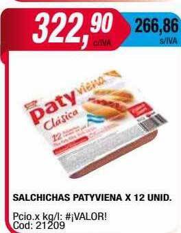 Maxiconsumo Salchichas patyviena oferta