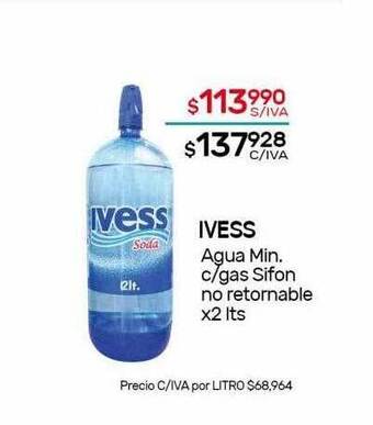 Nini Mayorista Ivess agua min. c gas sifon no retornable oferta