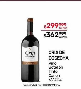 Nini Mayorista Cria de cosecha vino botellón tinto carlon oferta