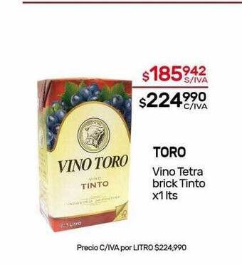 Nini Mayorista Toro vino tetra brick tinto oferta