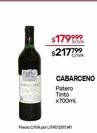 Nini Mayorista Cabarceno patero tinto oferta