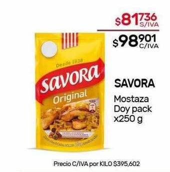 Nini Mayorista Savora mostaza doy pack oferta