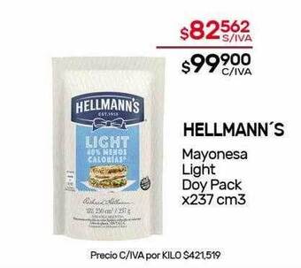 Nini Mayorista Hellmann's mayonesa light doy pack oferta