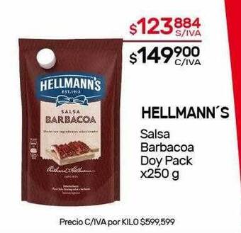 Nini Mayorista Hellmann's salsa barbacoa doy pack oferta