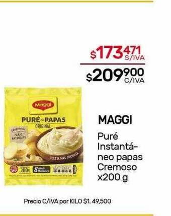 Nini Mayorista Maggi puré instantáneo papas cremoso oferta