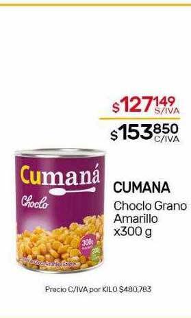 Nini Mayorista Cumana choclo grano amarillo oferta