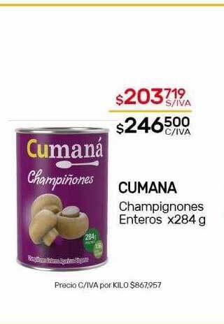 Nini Mayorista Cumana champignones enteros oferta