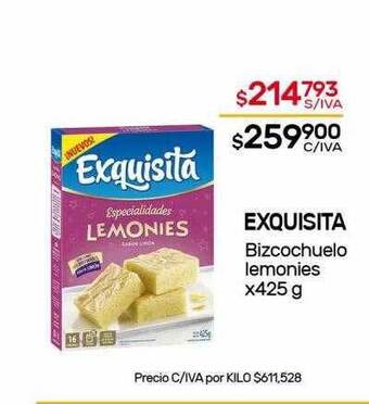 Nini Mayorista Exquisita bizcochuelo lemonies oferta