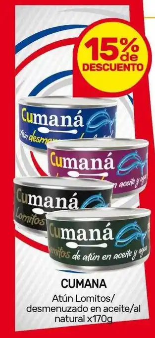 Nini Mayorista Cumana atún lomitos desmenuzado en aceite al natural oferta
