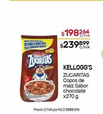 Nini Mayorista Kellogg's zucaritas copos de maiz sabor chocolate oferta