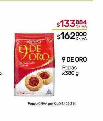 Nini Mayorista 9 de oro pepas oferta