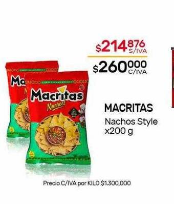Nini Mayorista Macritas nachos style oferta