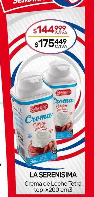 Nini Mayorista La serenisima crema de leche tetra top oferta