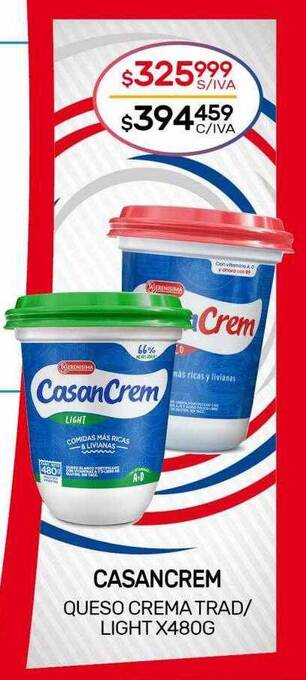 Nini Mayorista Casancrem queso crema trad light oferta