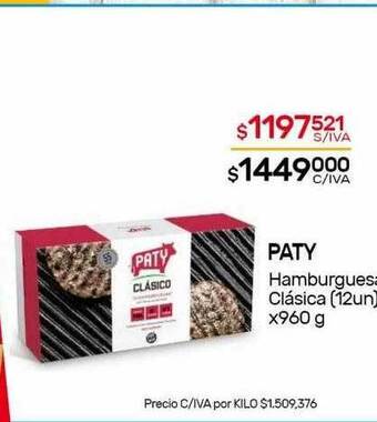 Nini Mayorista Paty hamburguesa clasica oferta
