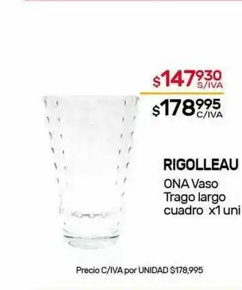 Nini Mayorista Rigolleau ona vaso trago largo cuadro oferta