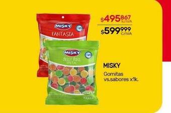 Nini Mayorista Misky gomitas vs.sabores oferta