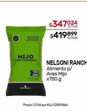Nini Mayorista Nelsoni ranch alimento p aves mijo oferta