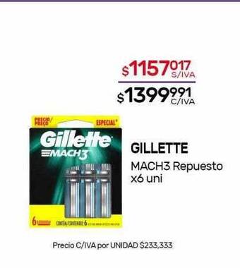 Nini Mayorista Gillette mach3 repuesto oferta