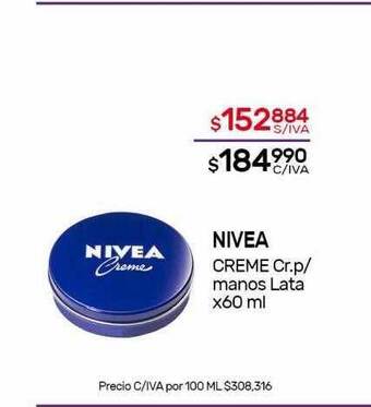 Nivea creme cr.p manos lata