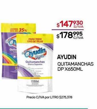 Nini Mayorista Ayudin quitamanchas dp oferta