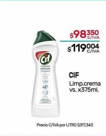 Nini Mayorista Cif limp. crema vs. oferta