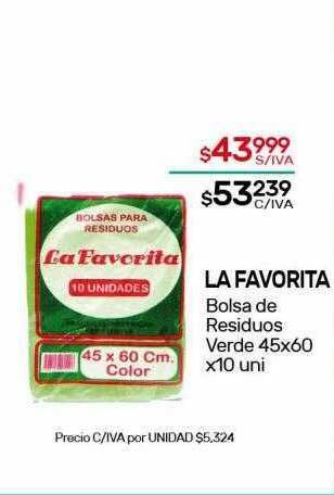 Nini Mayorista La favorita bolsa de residuos verde oferta