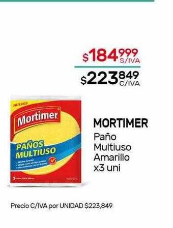 Nini Mayorista Mortimer paño multiuso amarillo oferta