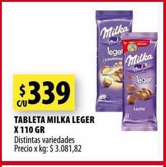 Punto Mayorista Tableta milka leger oferta