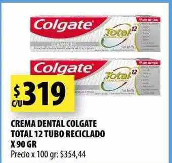 Punto Mayorista Crema dental colgate total 12 tubo reciclado oferta