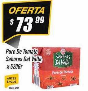 Supermercados Comodin Pure de tomate sabores del valle oferta