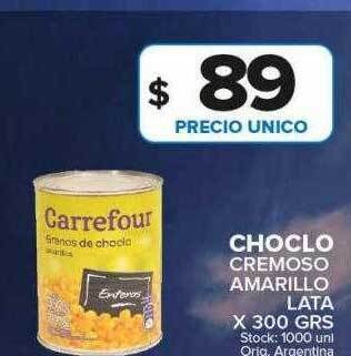 Carrefour Maxi Choclo cremoso amarillo lata oferta