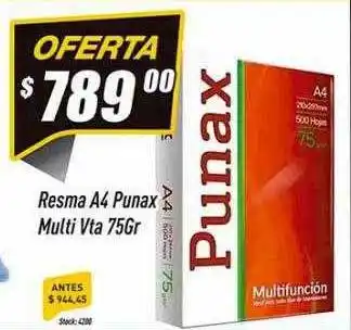 Supermercados Comodin Resma a4 punax multi vta oferta