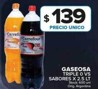 Carrefour Maxi Gaseosa triple o vs sabores oferta